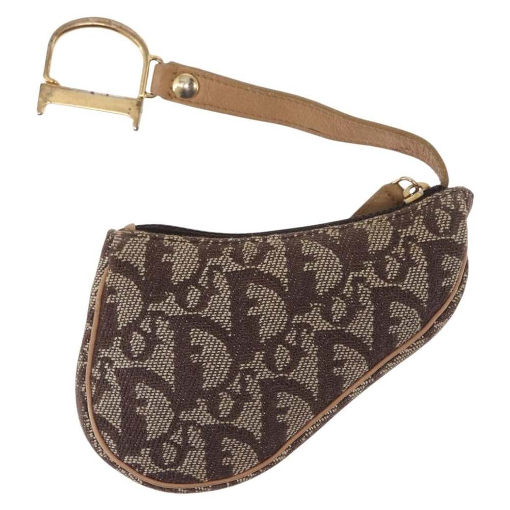 Dior Trotter Saddle Coin Purse Beige